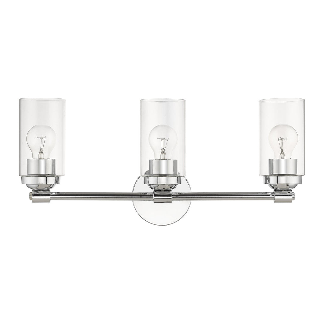 3 Light Polished Chrome Vanity Sconce
