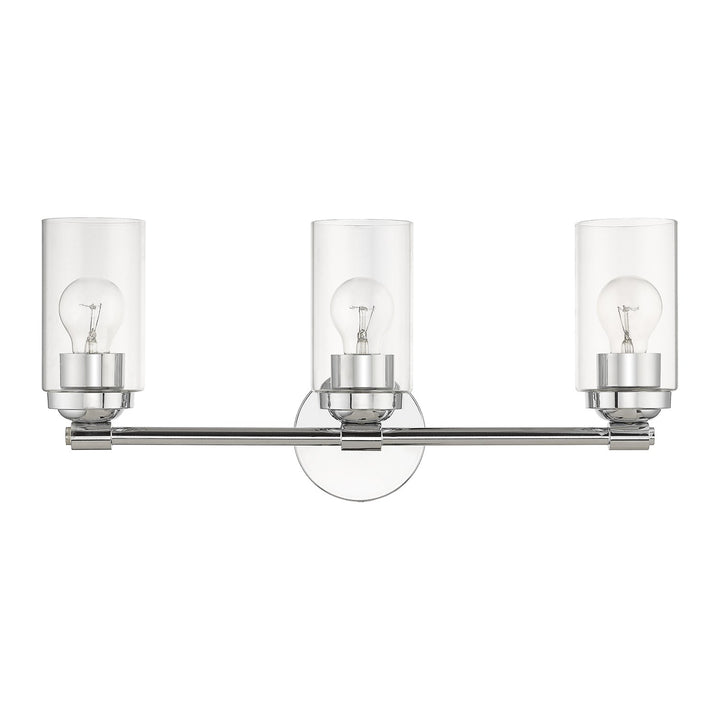 3 Light Polished Chrome Vanity Sconce