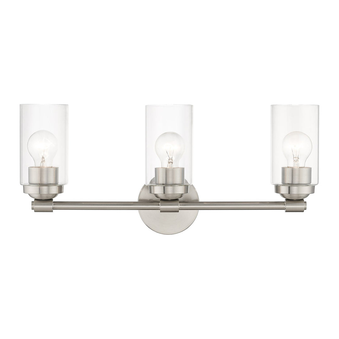 3 Light Brushed Nickel Vanity Sconce by Livex Lighting