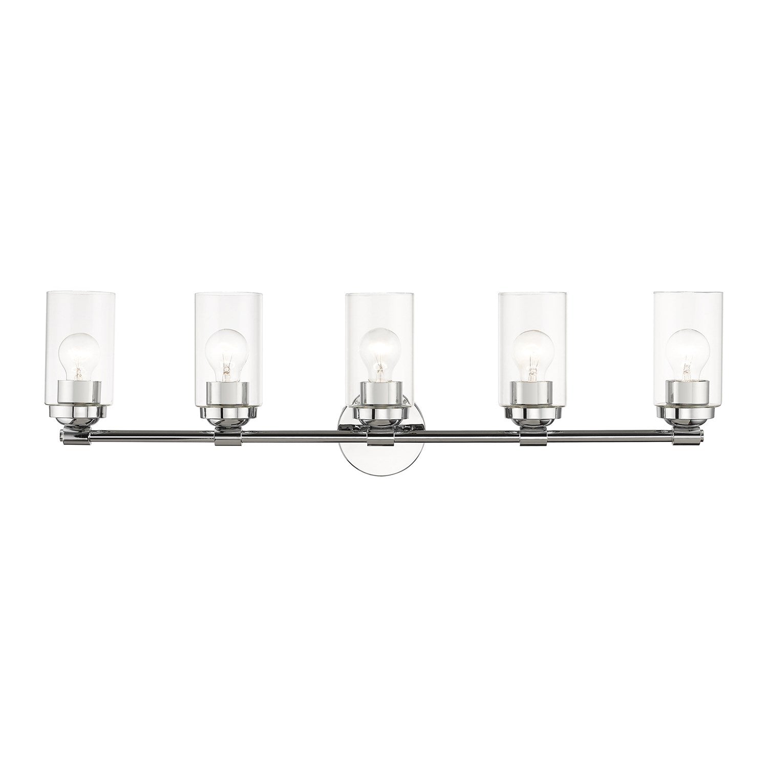 5 Light Polished Chrome Large Vanity Sconce by Livex Lighting