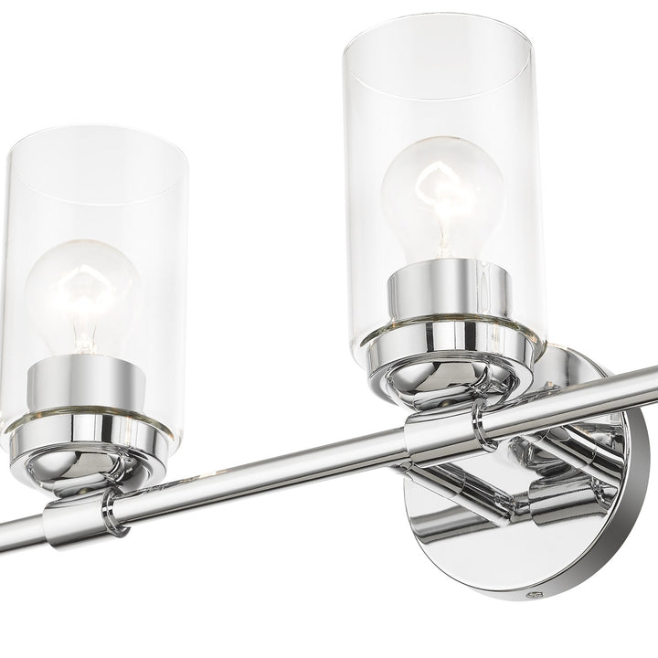 5 Light Polished Chrome Large Vanity Sconce