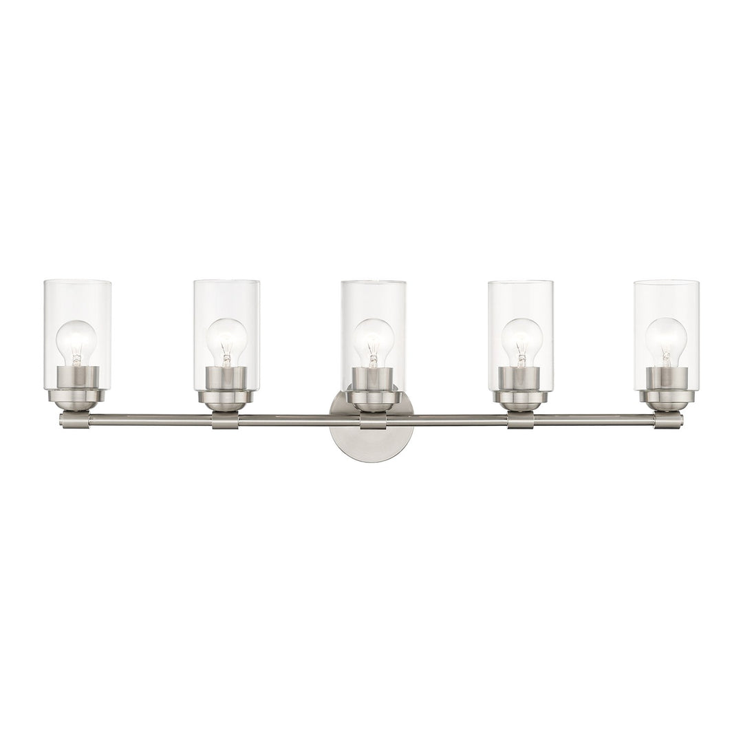 5 Light Brushed Nickel Large Vanity Sconce by Livex Lighting