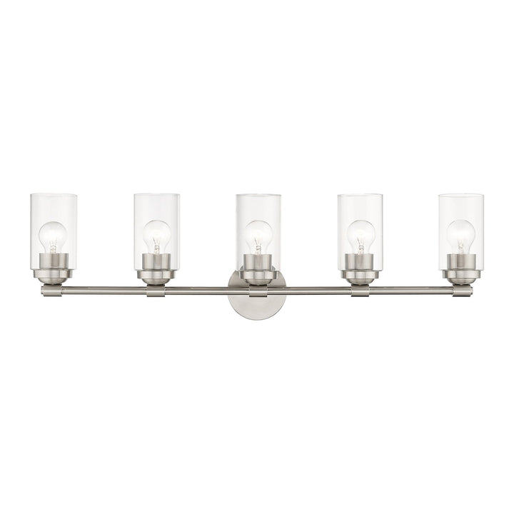 5 Light Brushed Nickel Large Vanity Sconce by Livex Lighting