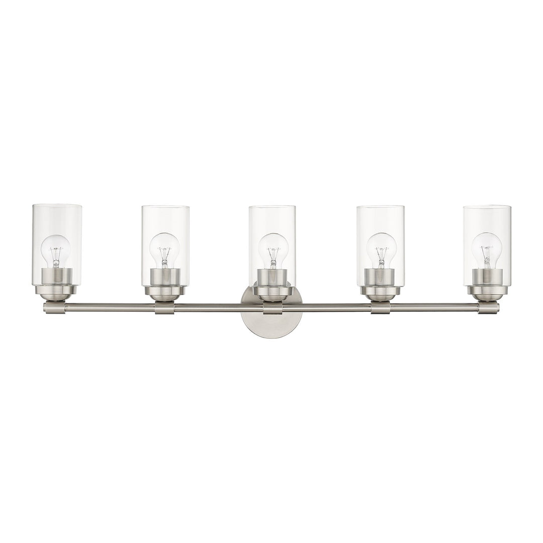 5 Light Brushed Nickel Large Vanity Sconce