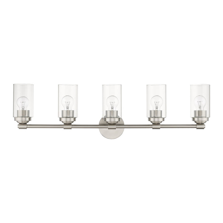 5 Light Brushed Nickel Large Vanity Sconce