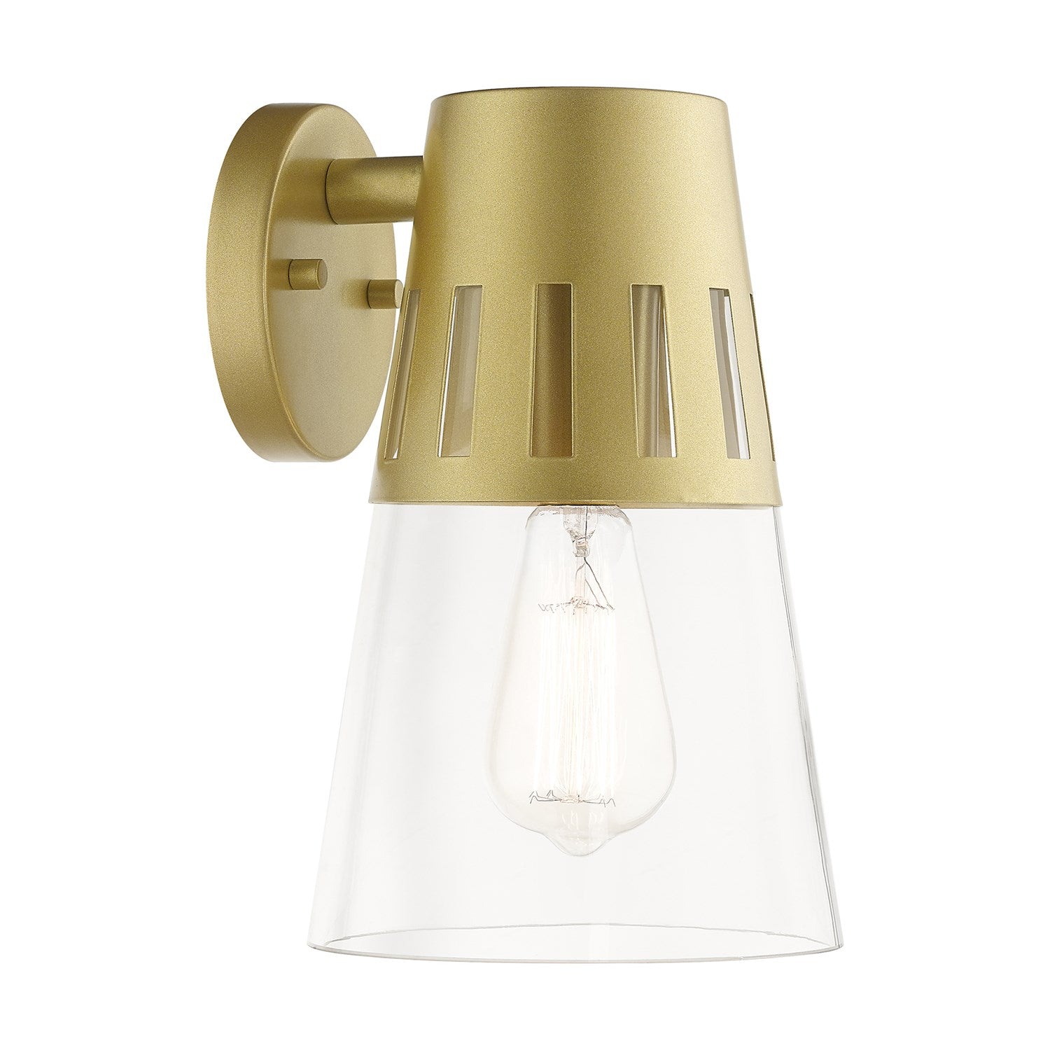 1 Light Soft Gold Outdoor Medium Wall Lantern