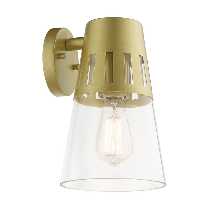 1 Light Soft Gold Outdoor Medium Wall Lantern