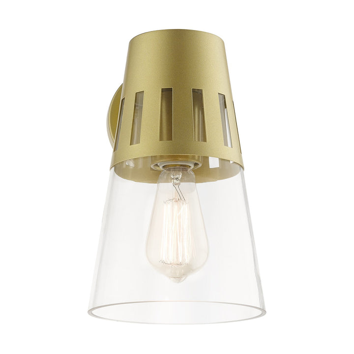 1 Light Soft Gold Outdoor Medium Wall Lantern