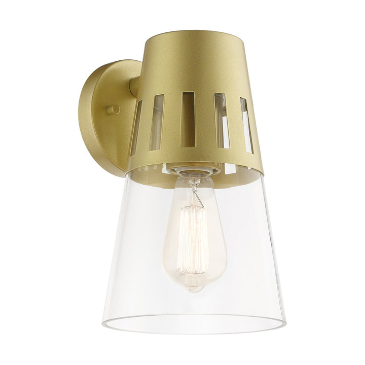 1 Light Soft Gold Outdoor Medium Wall Lantern
