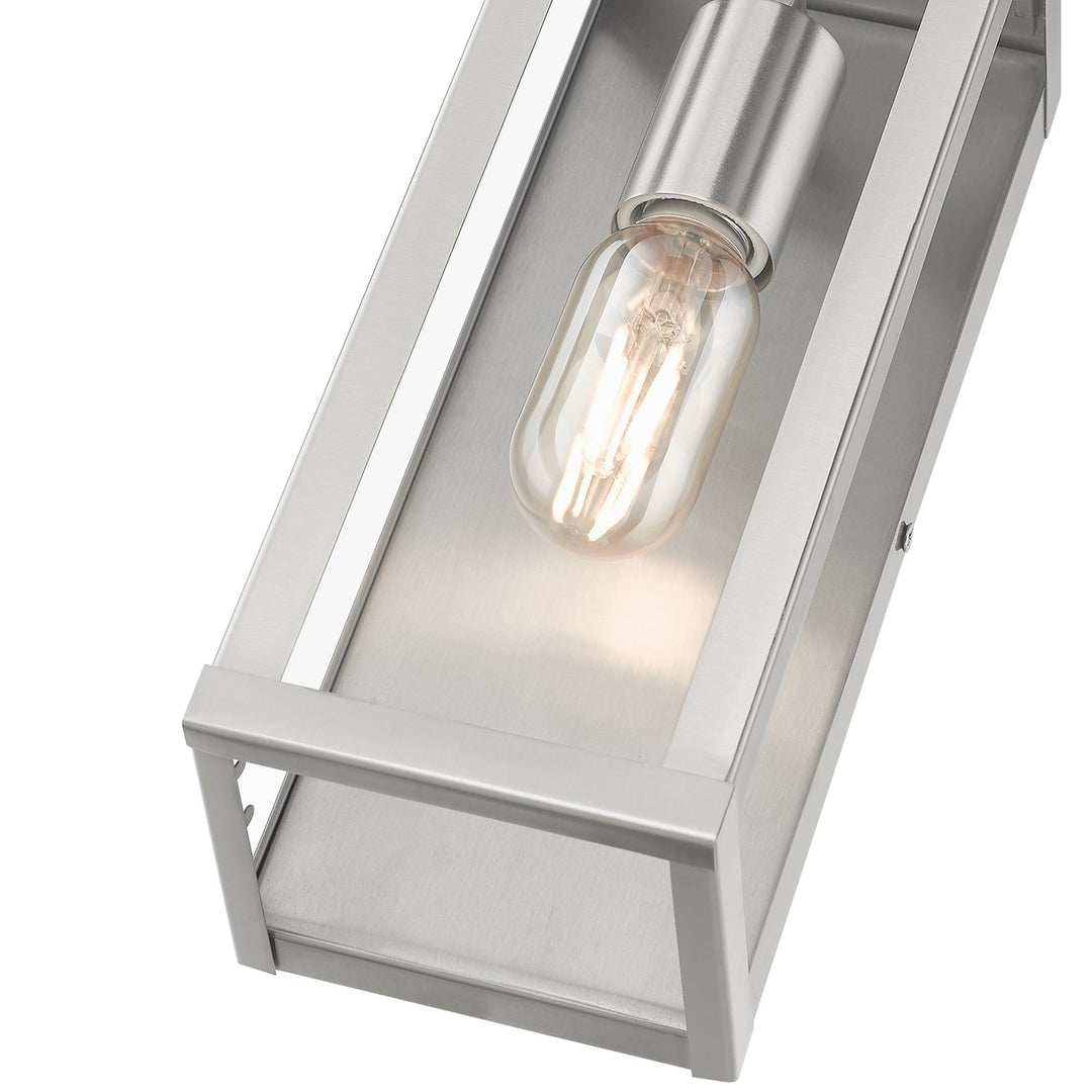 1 Light Brushed Nickel Outdoor Ada Medium Wall Lantern