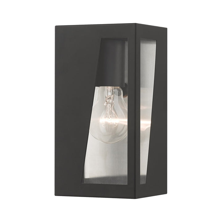 1 Light Black Outdoor Small Ada Wall Lantern by Livex Lighting