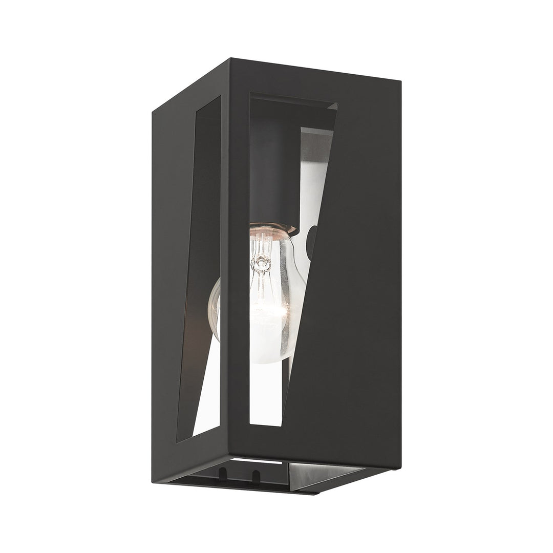1 Light Black Outdoor Small Ada Wall Lantern