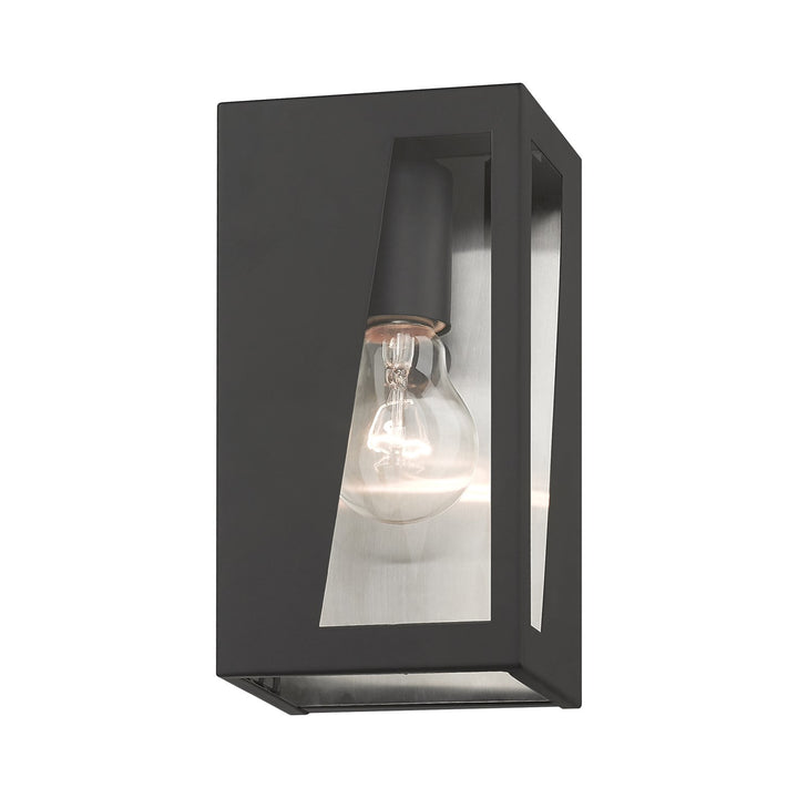 1 Light Black Outdoor Small Ada Wall Lantern