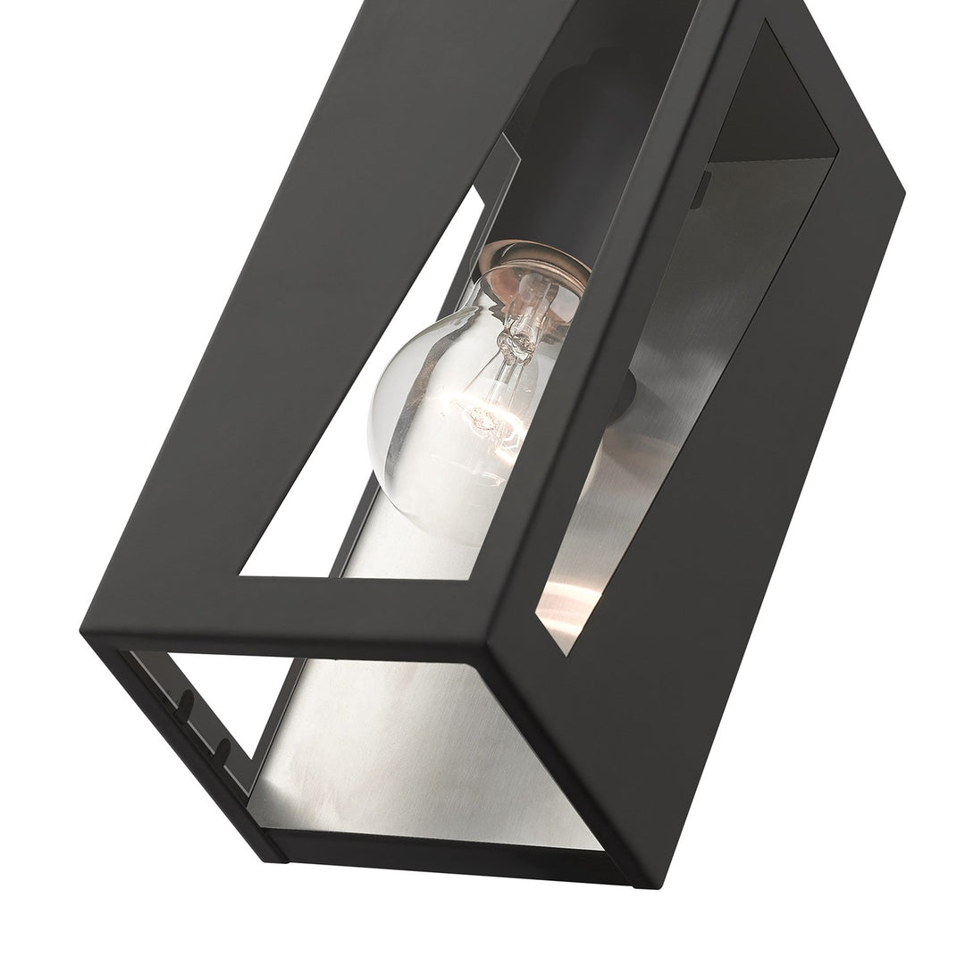 1 Light Black Outdoor Small Ada Wall Lantern