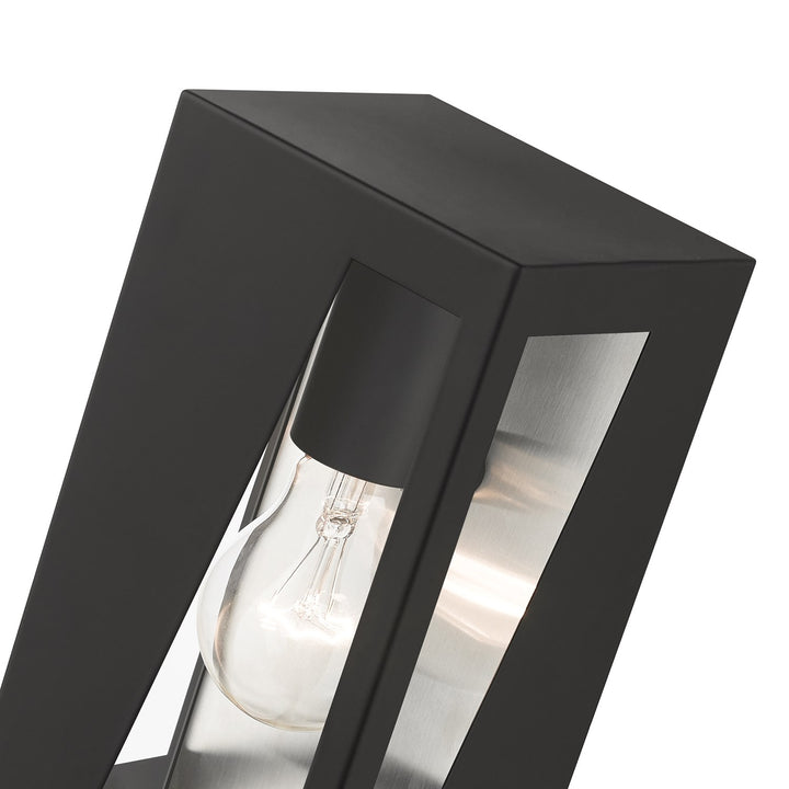 1 Light Black Outdoor Small Ada Wall Lantern