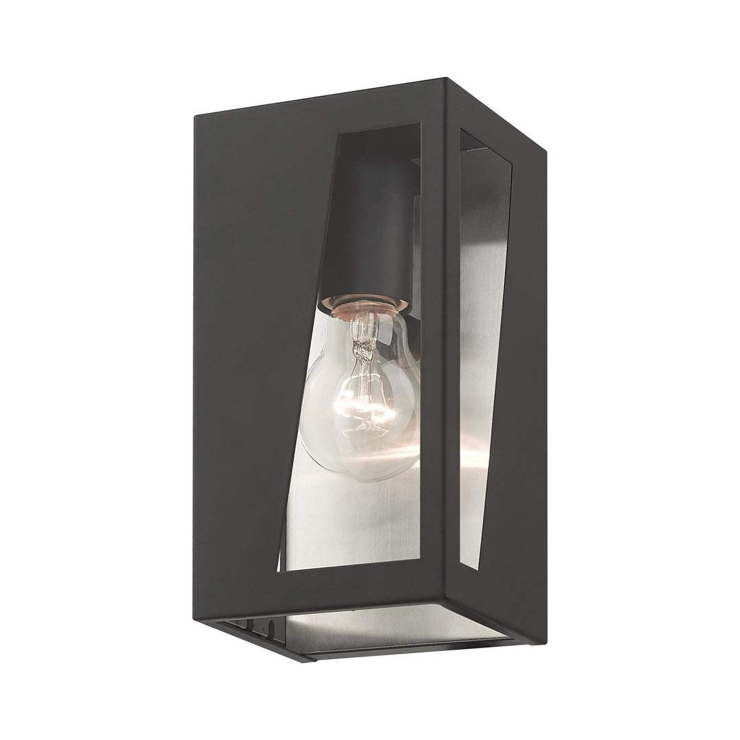 1 Light Black Outdoor Small Ada Wall Lantern
