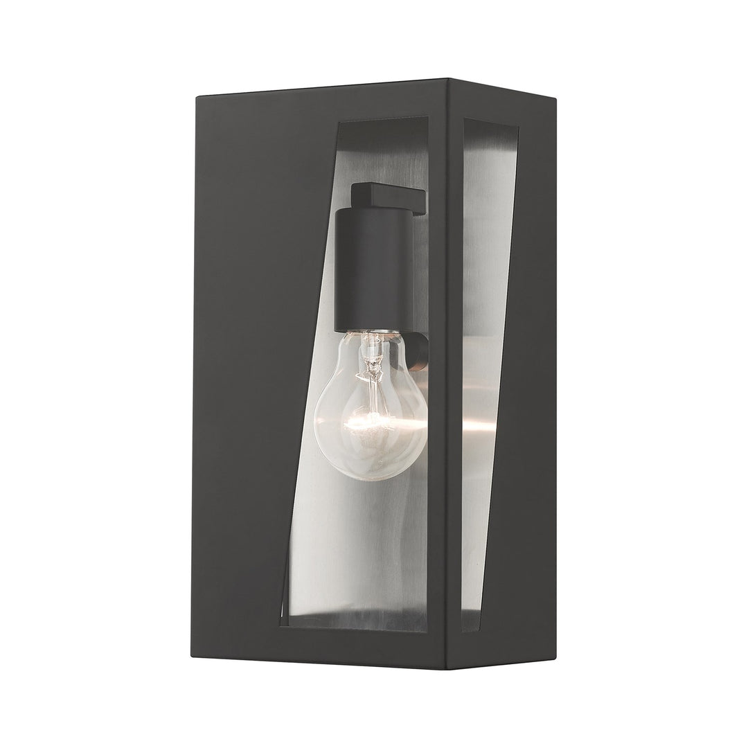 1 Light Black Outdoor Medium Ada Wall Lantern by Livex Lighting