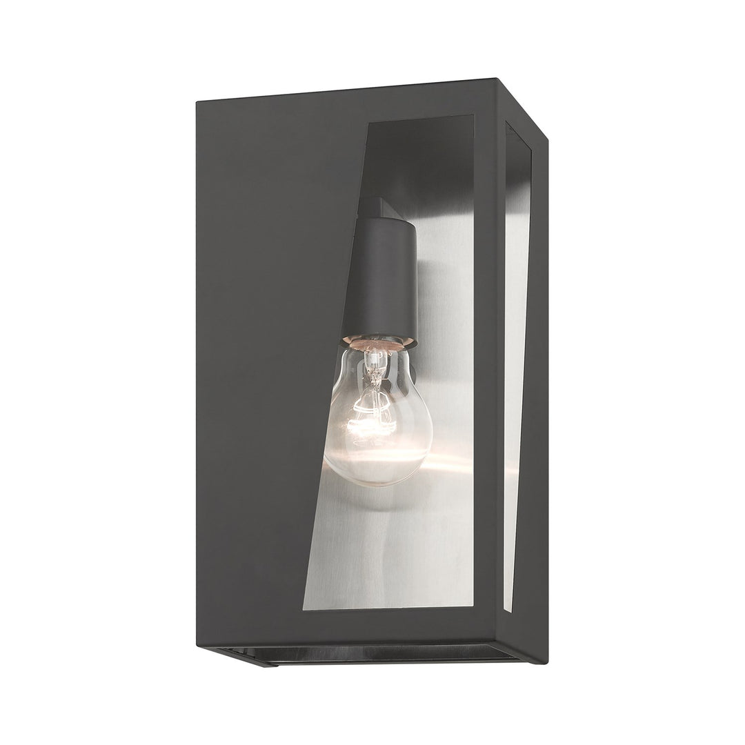1 Light Black Outdoor Medium Ada Wall Lantern