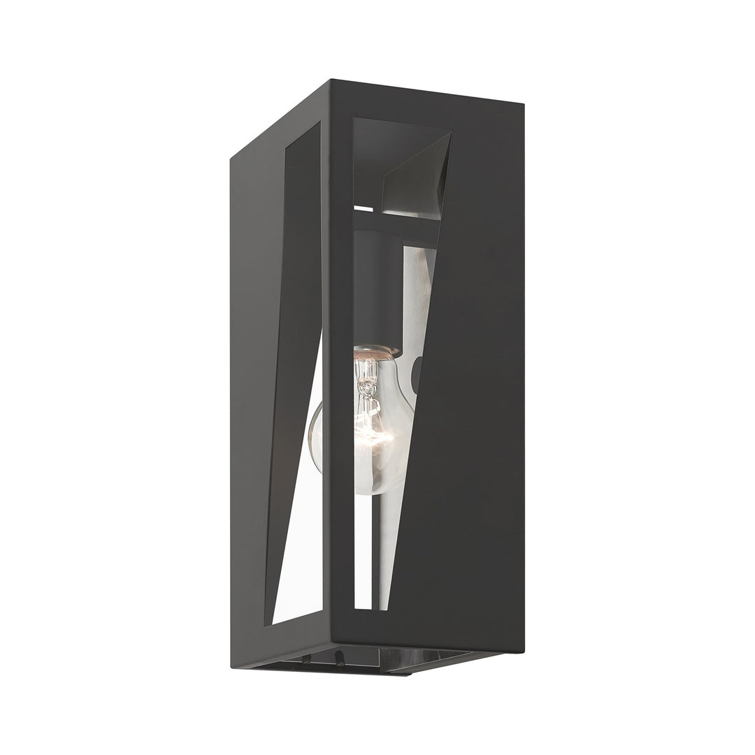 1 Light Black Outdoor Medium Ada Wall Lantern
