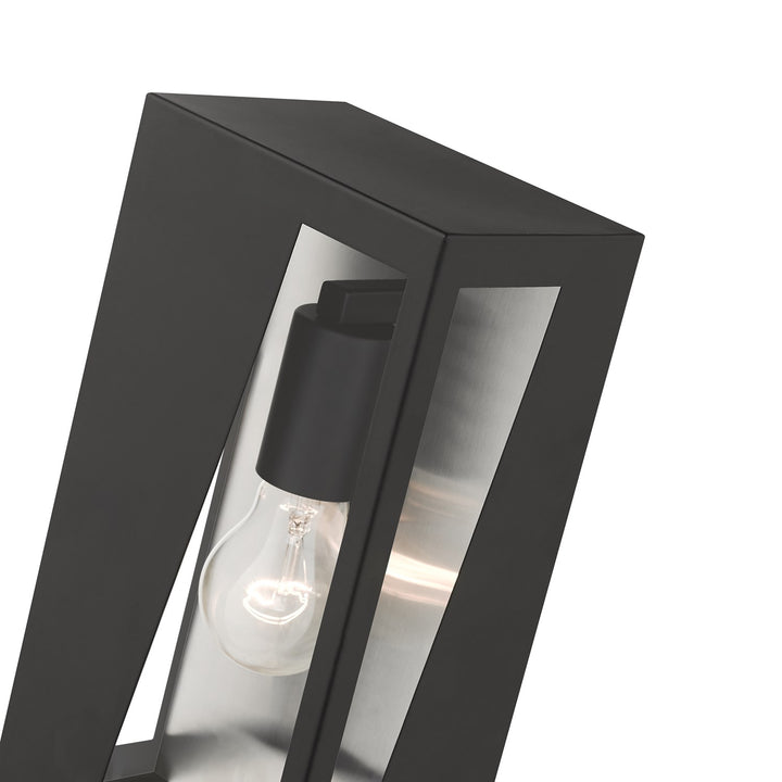1 Light Black Outdoor Medium Ada Wall Lantern