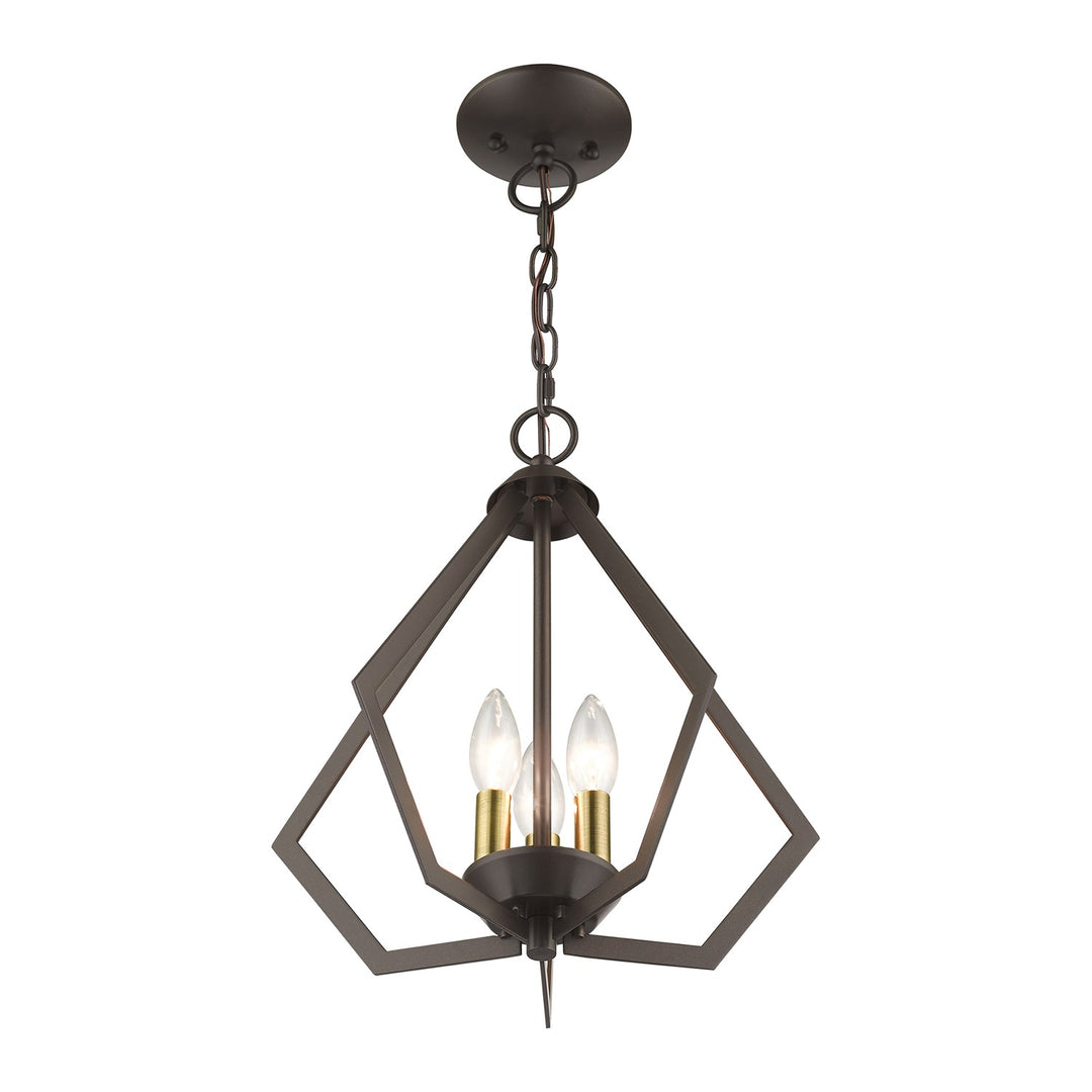 3 Light English Bronze Semi-Flush / Small Pendant
