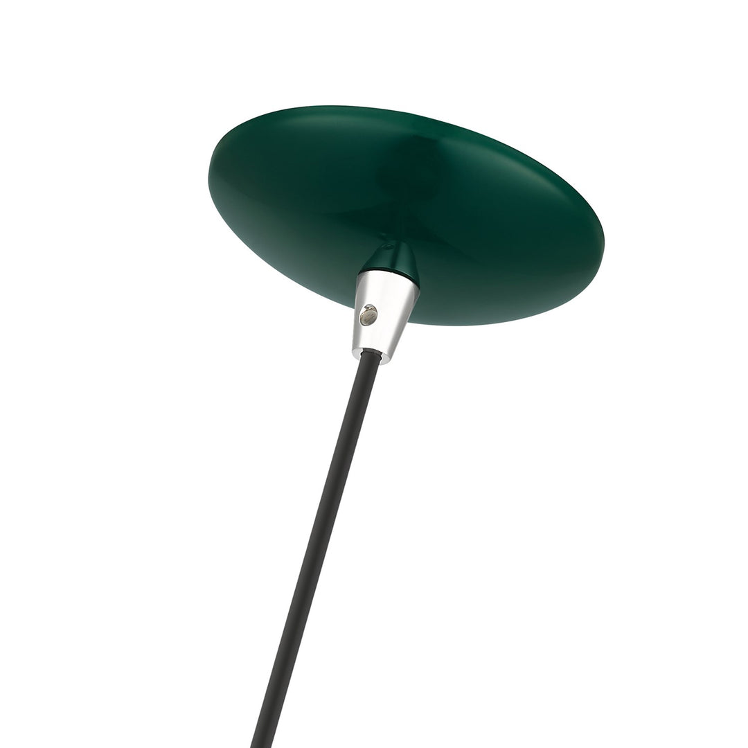 1 Light Shiny Hunter Green Globe Pendant