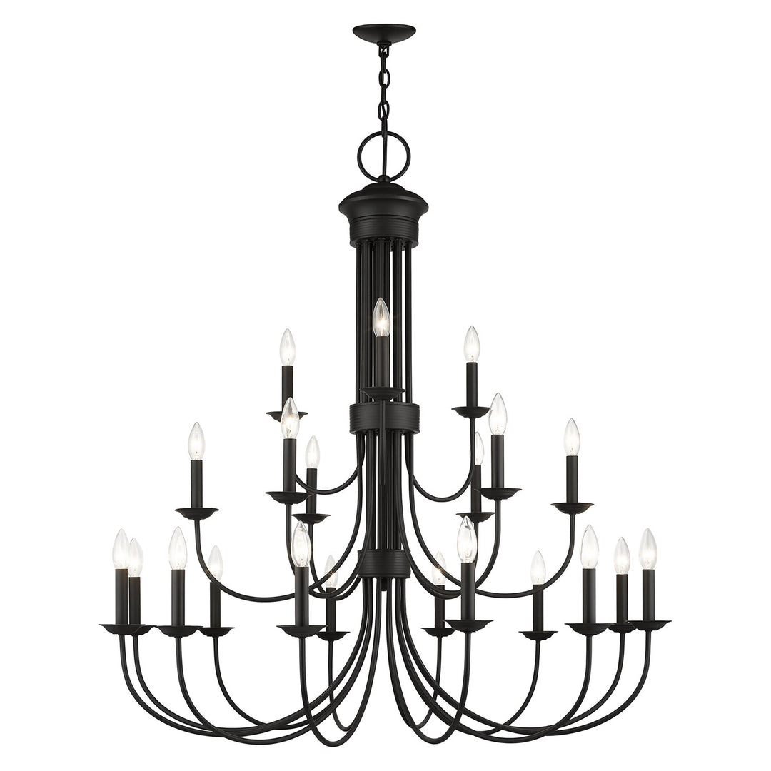 21 Light Black Extra Large Chandelier by Livex Lighting