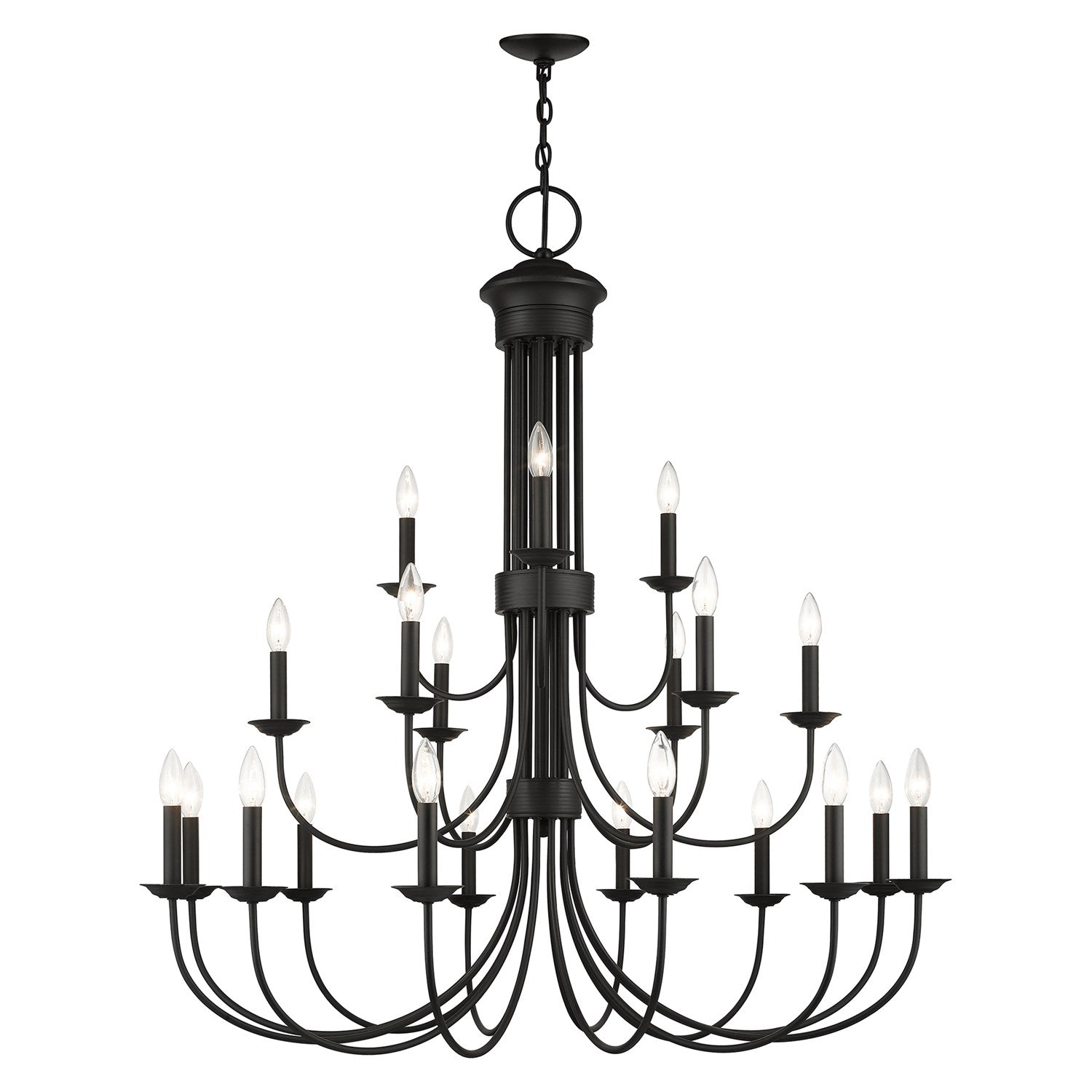21 Light Black Extra Large Chandelier by Livex Lighting