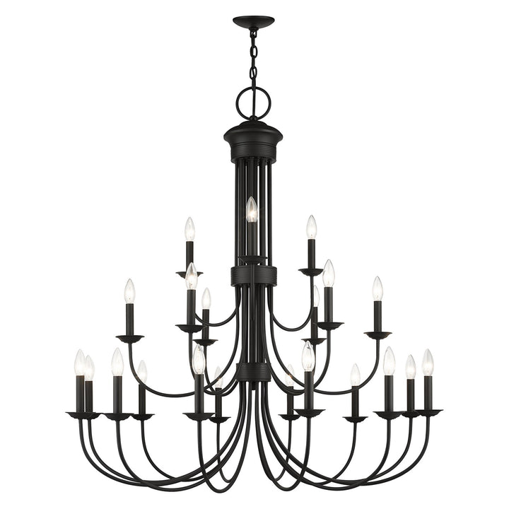 21 Light Black Extra Large Chandelier by Livex Lighting