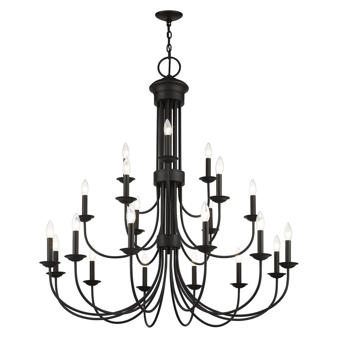 21 Light Black Extra Large Chandelier