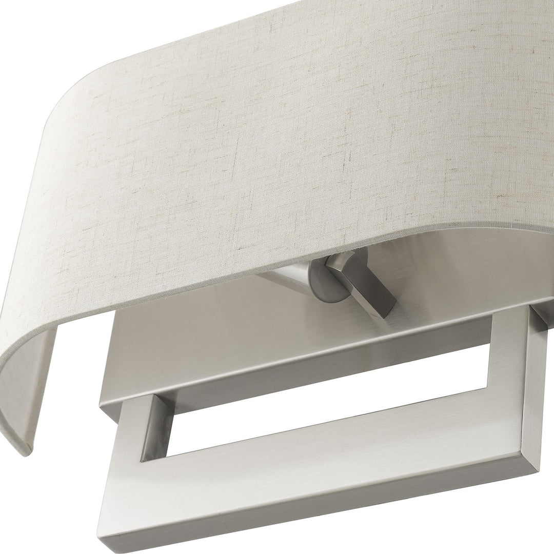 2 Light Brushed Nickel Large Ada Sconce