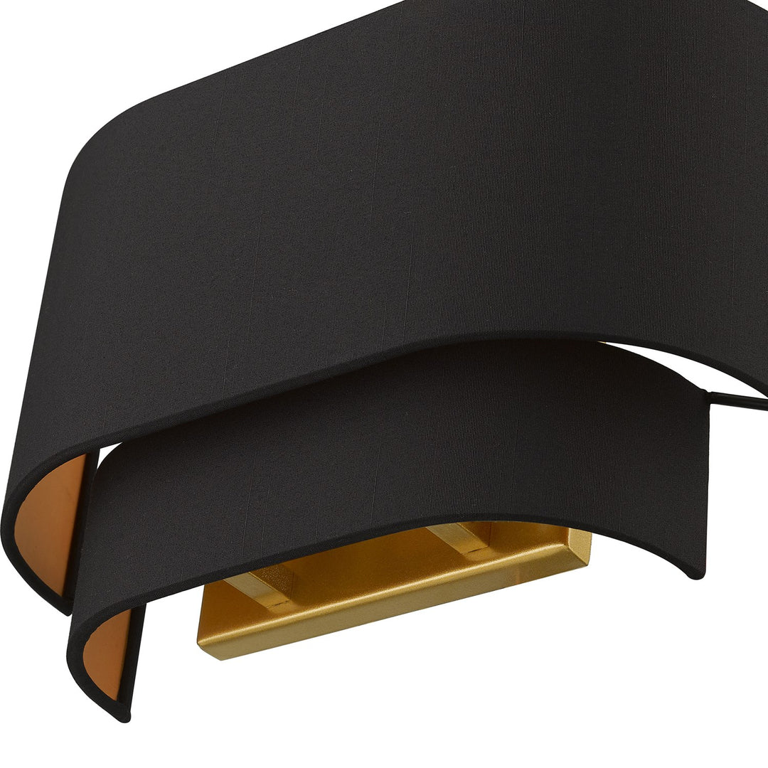 2 Light Black Ada Sconce