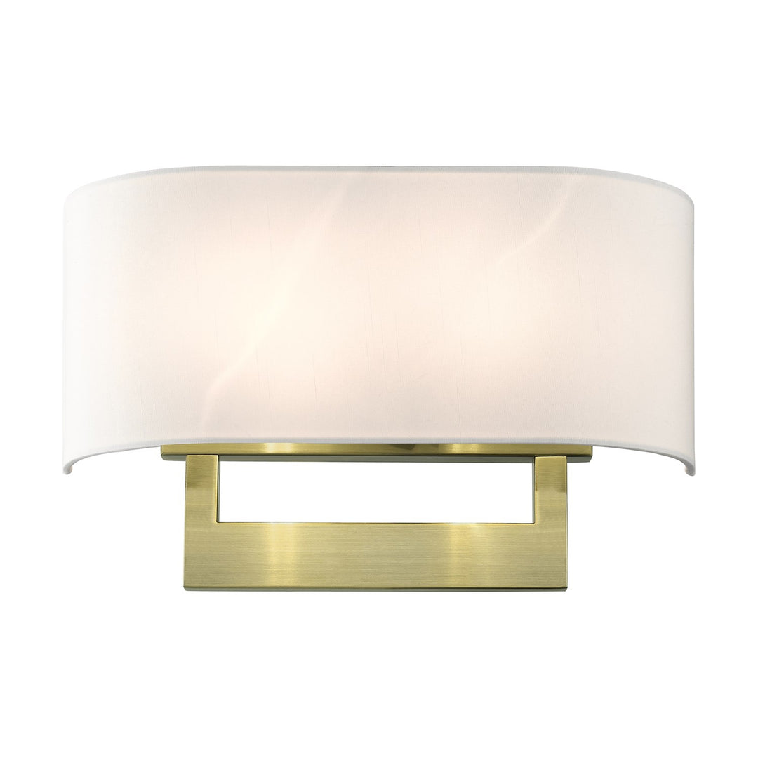 2 Light Antique Brass Large Ada Sconce