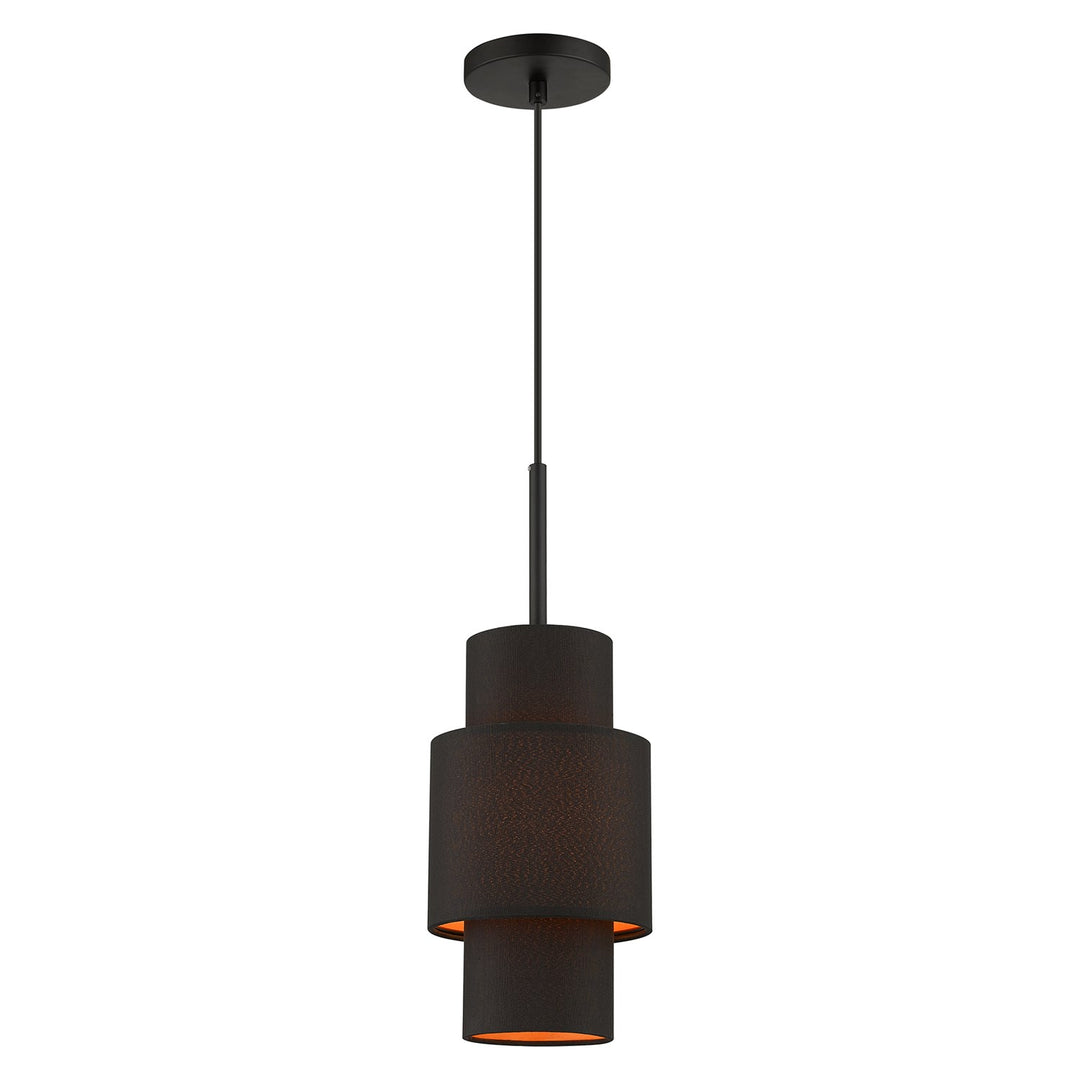 1 Light Black Pendant by Livex Lighting