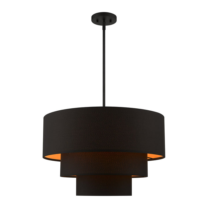 4 Light Black Pendant Chandelier by Livex Lighting