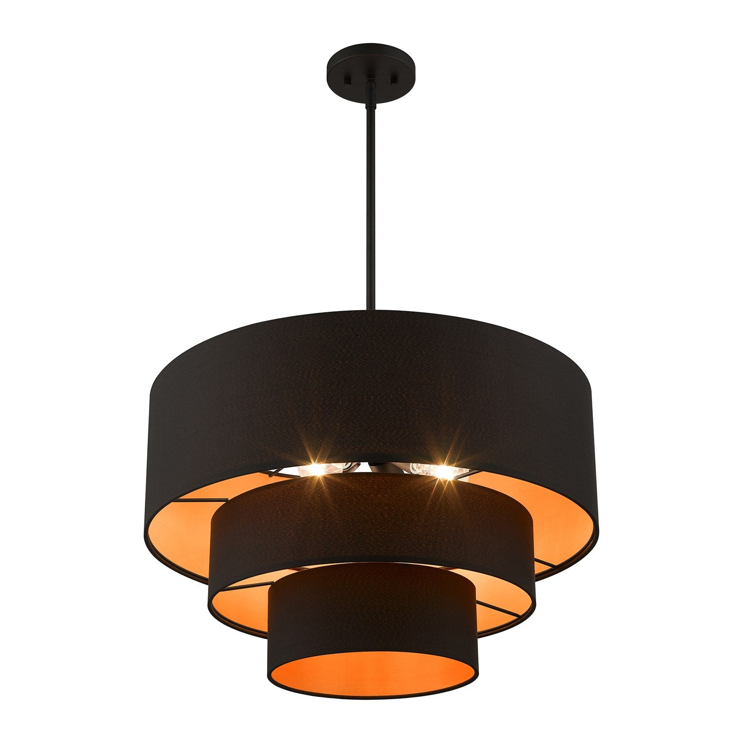 4 Light Black Pendant Chandelier