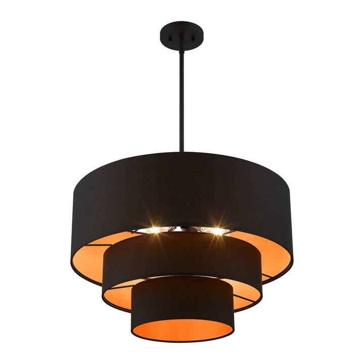 4 Light Black Pendant Chandelier