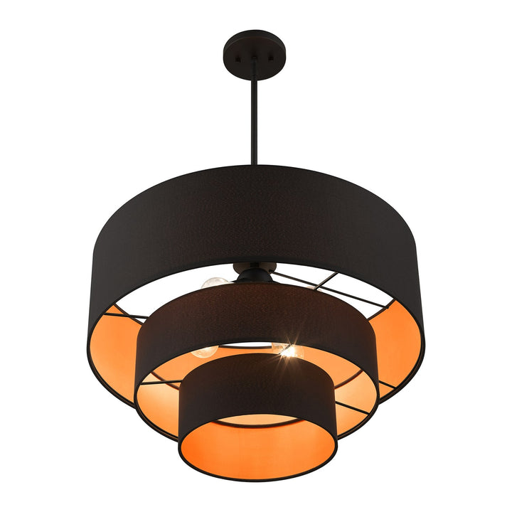 4 Light Black Pendant Chandelier