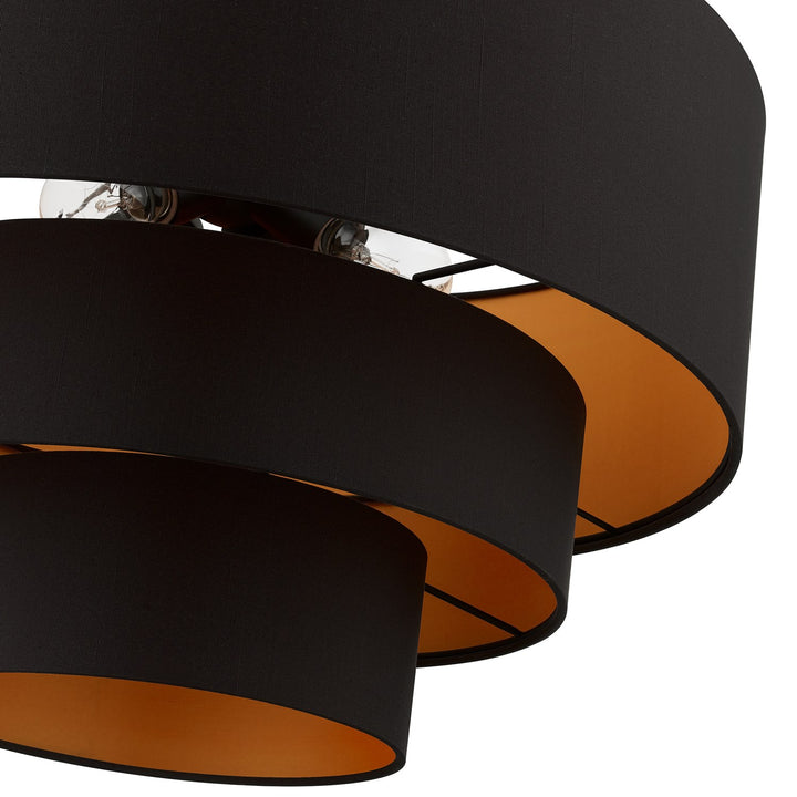 4 Light Black Pendant Chandelier