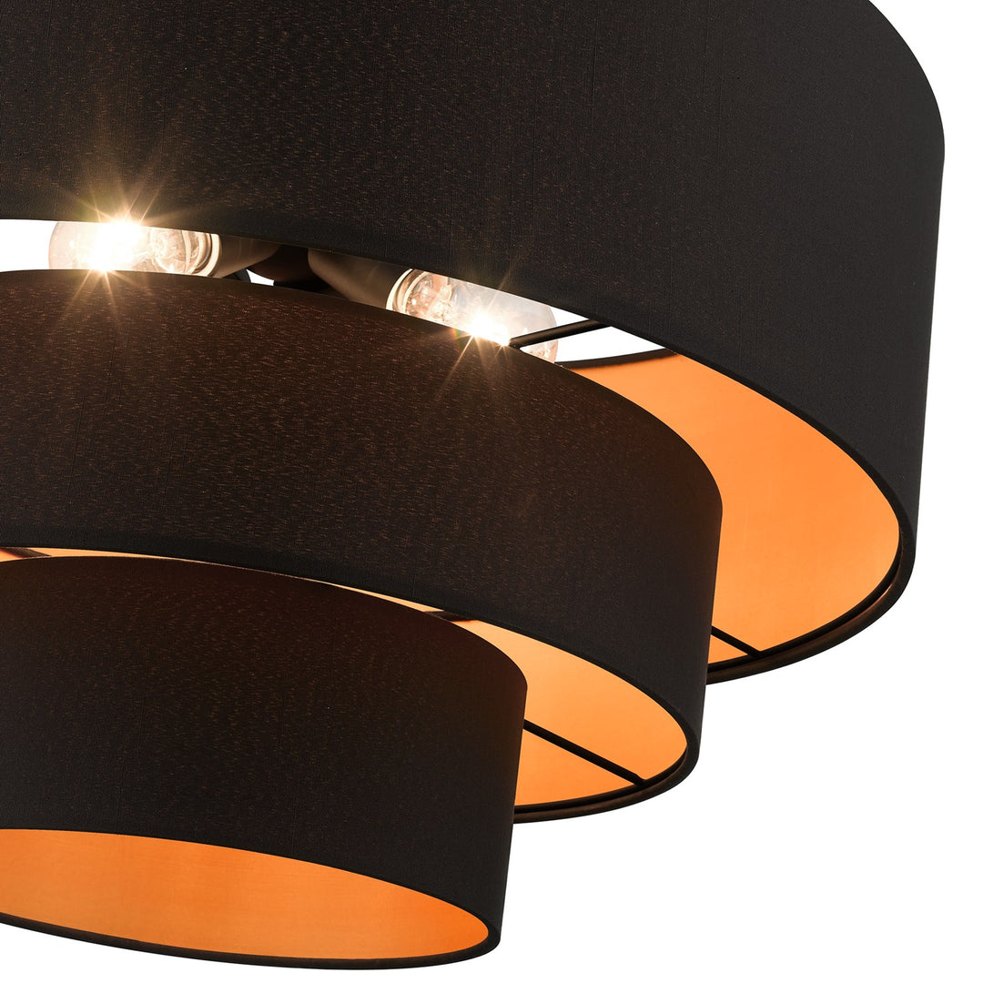 4 Light Black Pendant Chandelier