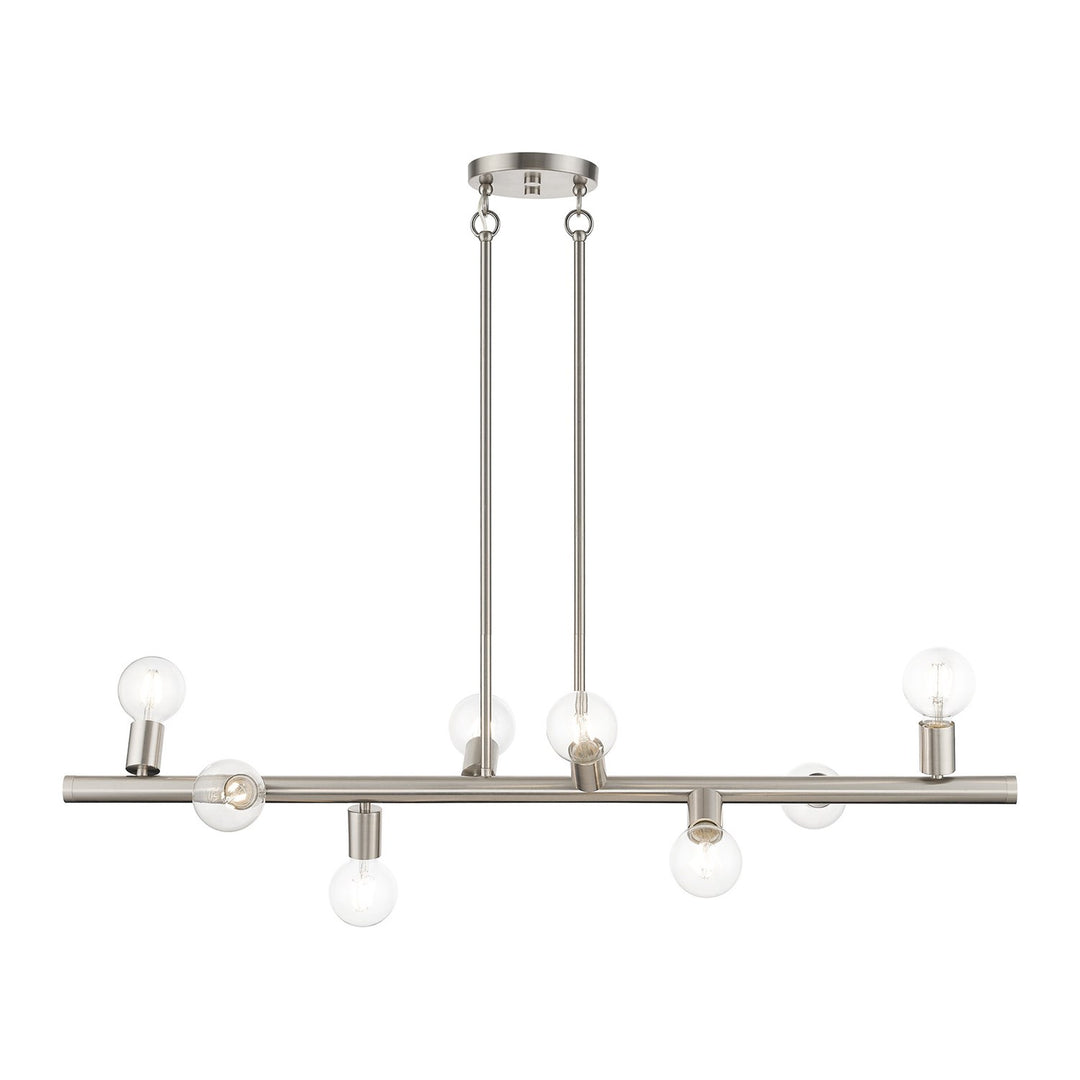 8 Light Brushed Nickel Large Chandelier by Livex Lighting