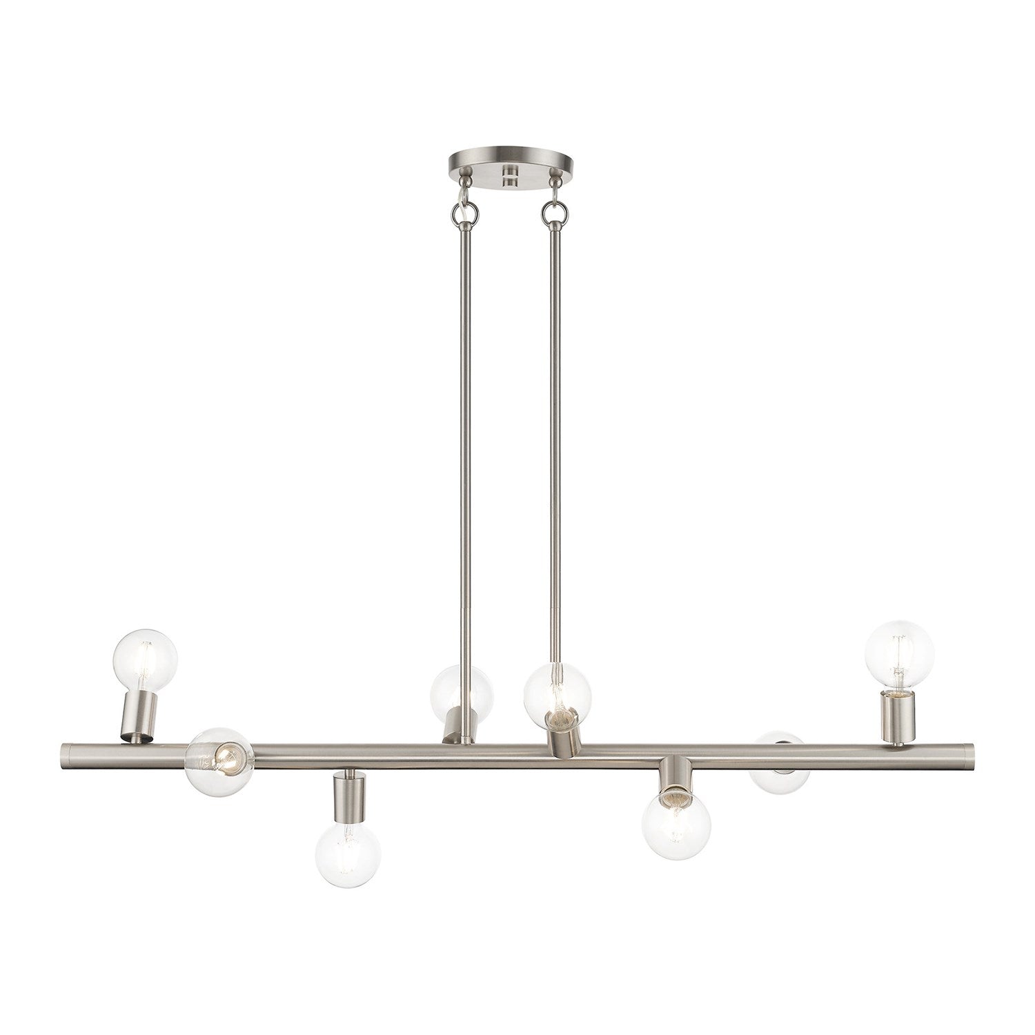 8 Light Brushed Nickel Large Chandelier by Livex Lighting
