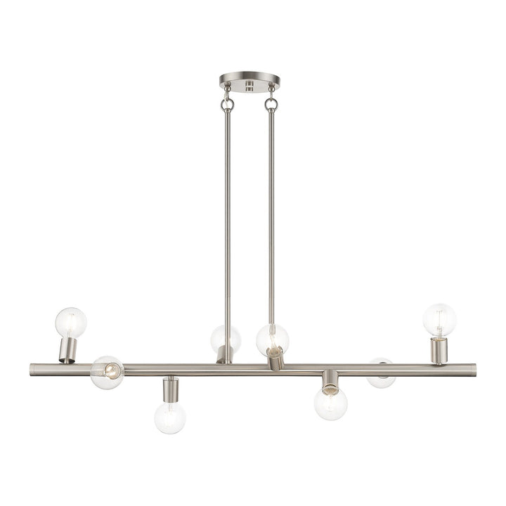 8 Light Brushed Nickel Large Chandelier by Livex Lighting