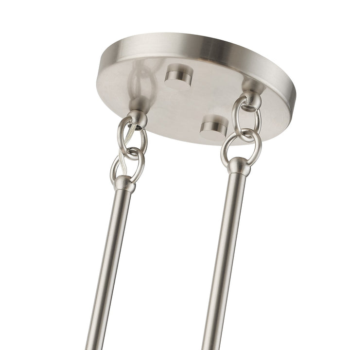 8 Light Brushed Nickel Large Chandelier