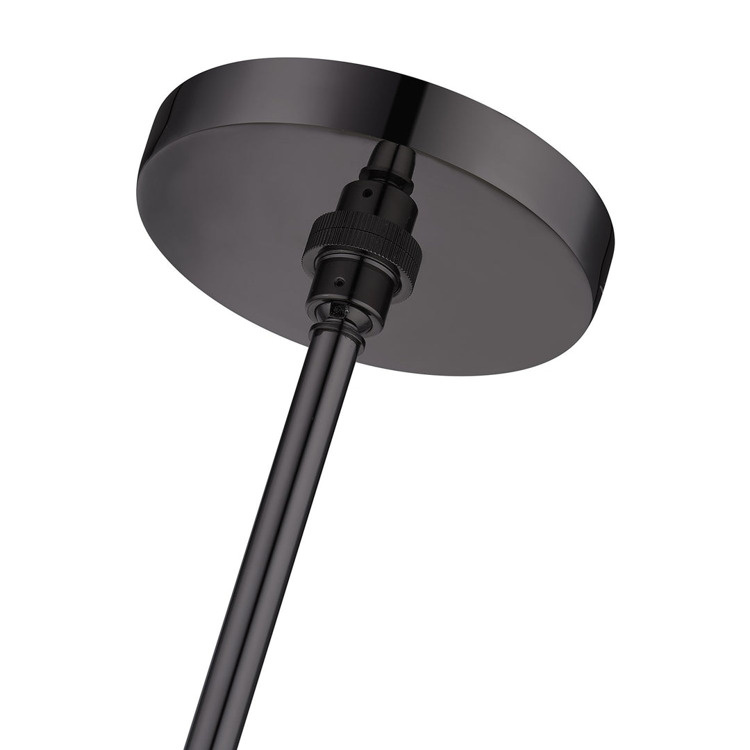 1 Light Black Chrome Crystal Single Pendant