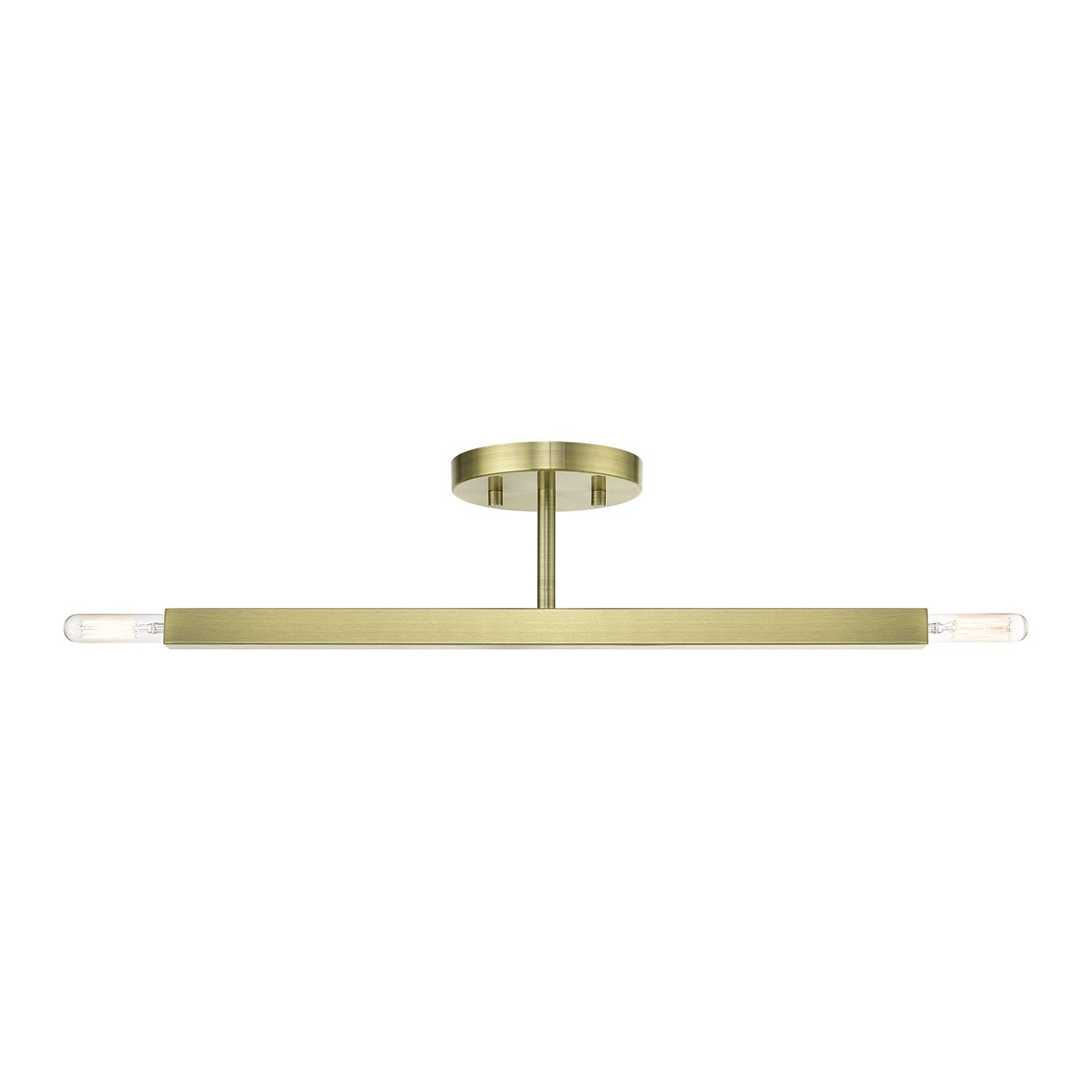 2 Light Antique Brass Semi-Flush by Livex Lighting
