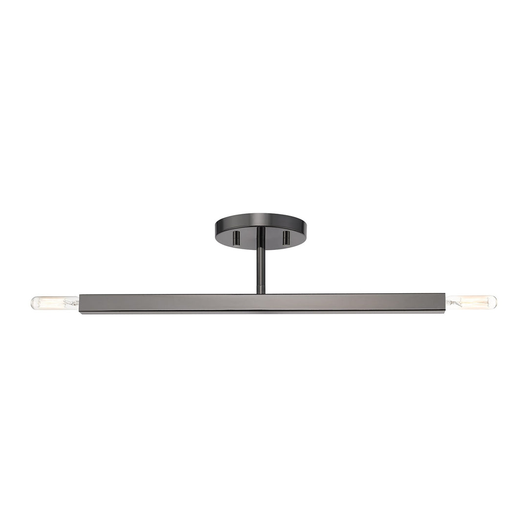 2 Light Black Chrome Semi-Flush by Livex Lighting