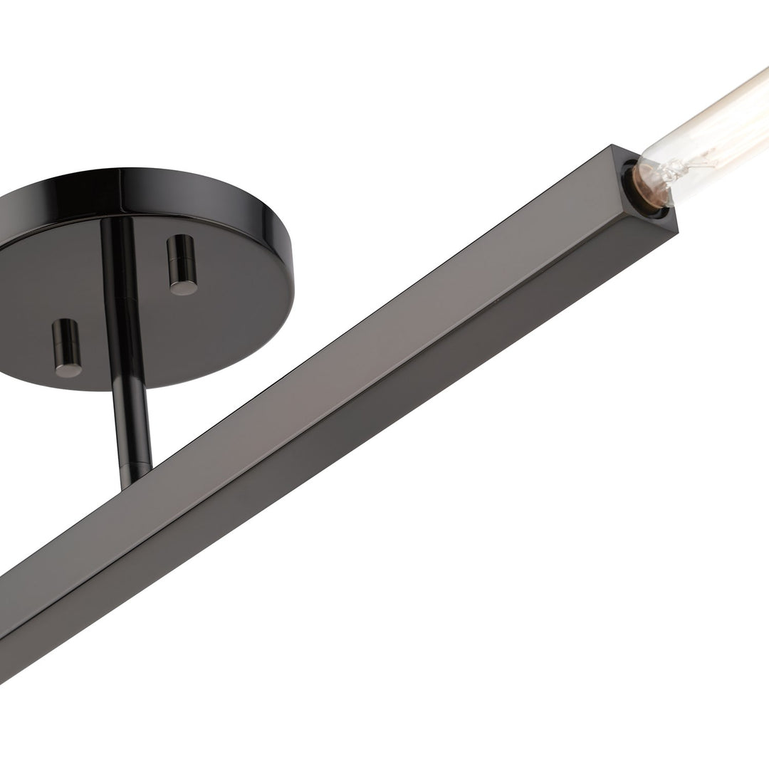 2 Light Black Chrome Semi-Flush