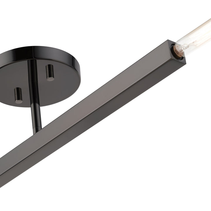2 Light Black Chrome Semi-Flush