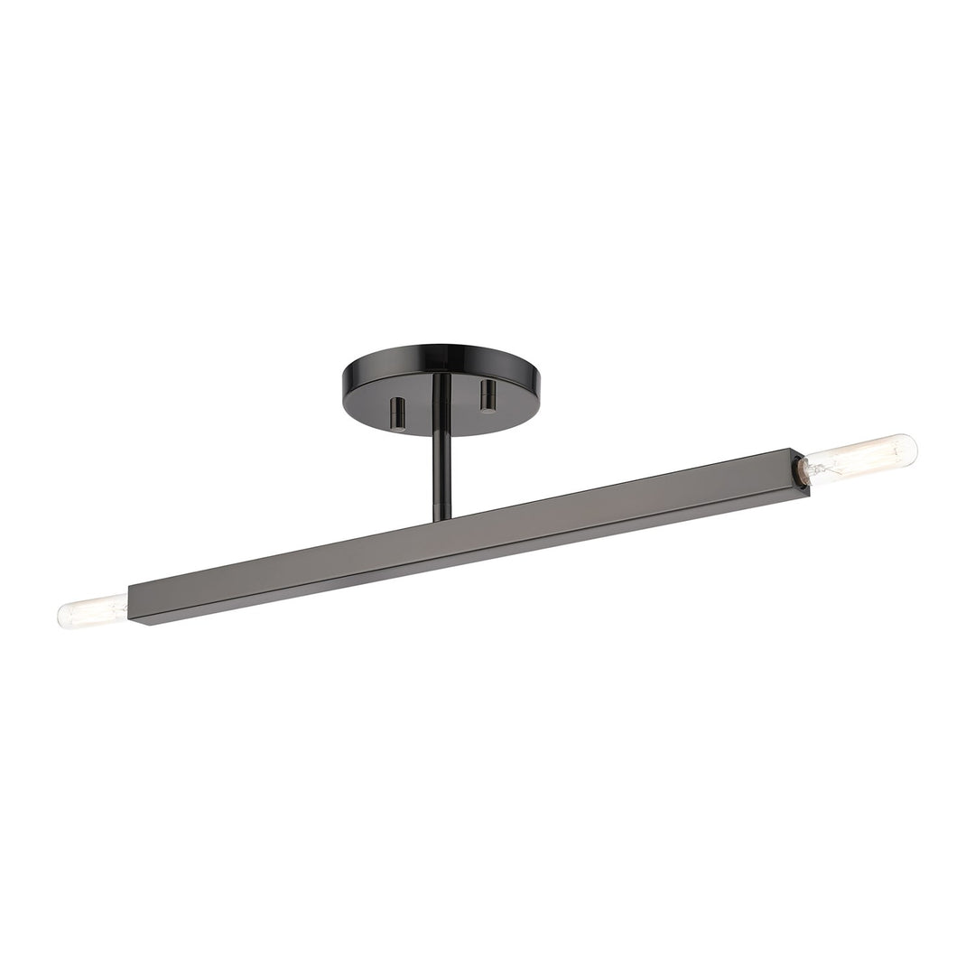 2 Light Black Chrome Semi-Flush